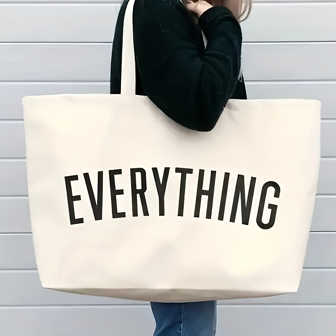 1pc Stylish Canvas Tote Bag - \