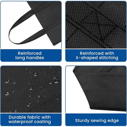 5\u002F 10pcs Reusable Grocery Shopping Bags, Large Foldable Tote Bags Bulk, Eco Produce Bags with Long Handle for Shopping Groceries Clothes
